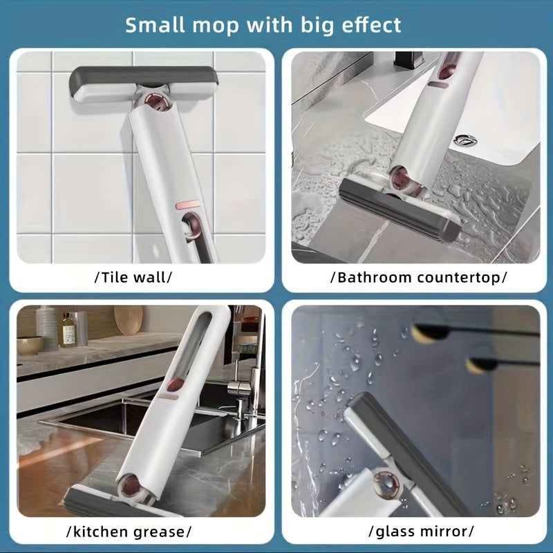 Portable Self-Squeeze Mini Mop - Effortless Cleaning for Every Surface!