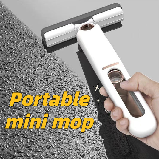 Portable Self-Squeeze Mini Mop - Effortless Cleaning for Every Surface!